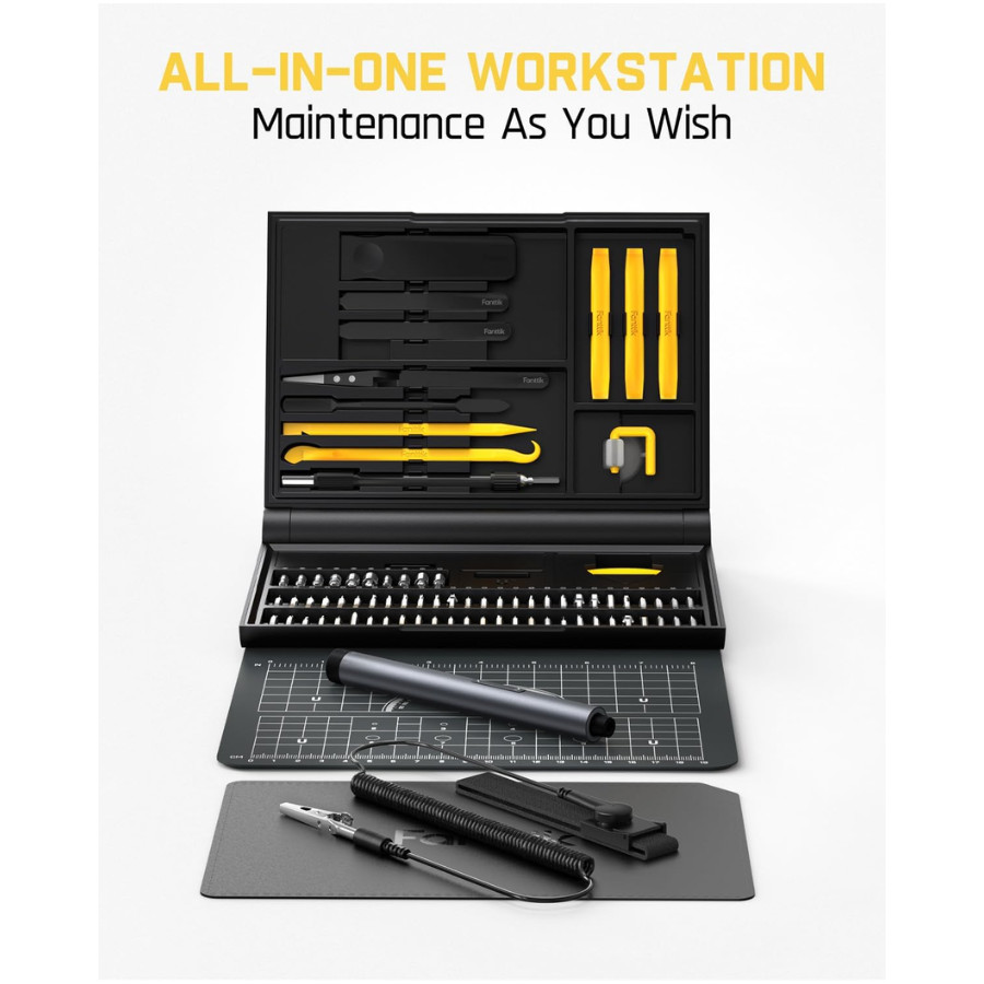 Fanttik E1 NEX Workstation Precision Electric Screwdriver Kit, 64 Magnetic Bits