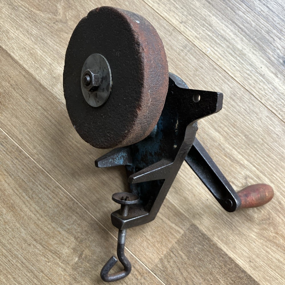 vintage iron hand cranked grinder