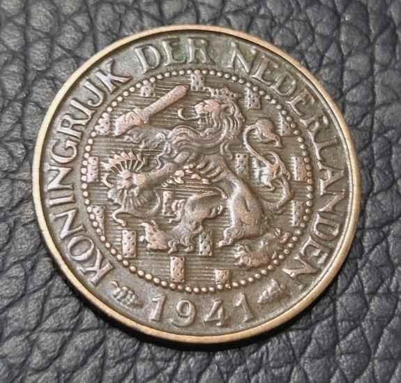 1941 Netherlands 1 Cent Coin