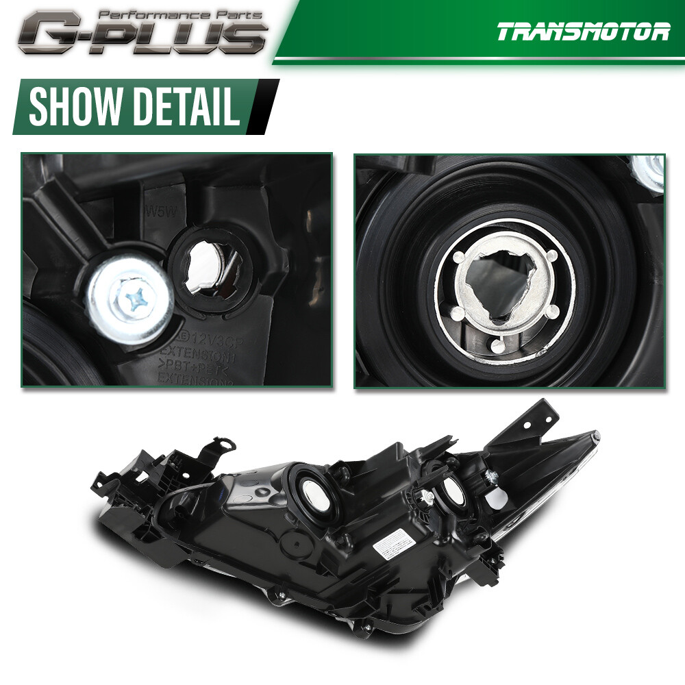 Pair Fit For 14-16 Mazda 3 Driver & Passenger Side Headlight Assembly