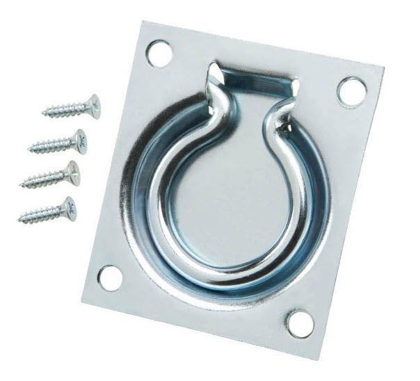Recessed Trap Door Ring Pull Handle 3" X 3-1/2" B99008G-ZP-U
