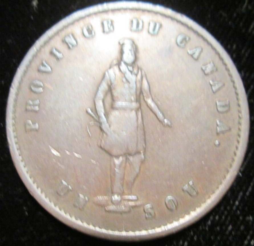 1852 Canadan Half Penny