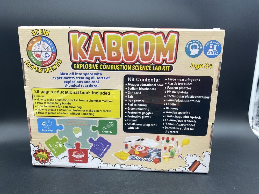 Playz Kaboom! Explosive Combustion Science Lab Kit STEM Experiments NEW!