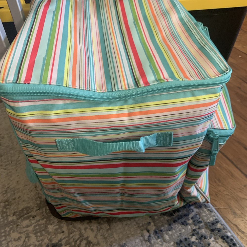 Sunny Stripe Thirty-One Rolling Cooler