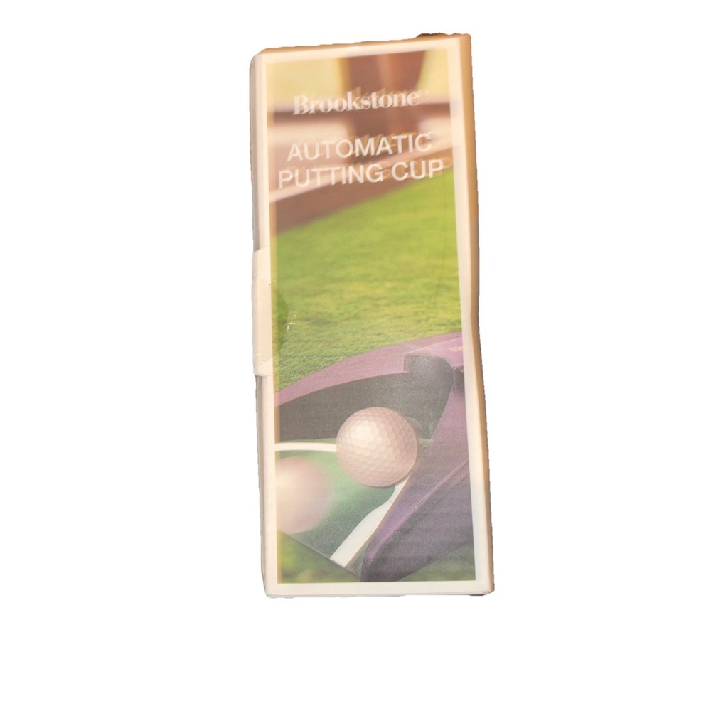 Brookstone Automatic Golf Putting Cup - Automatic Ball Return - Brand New