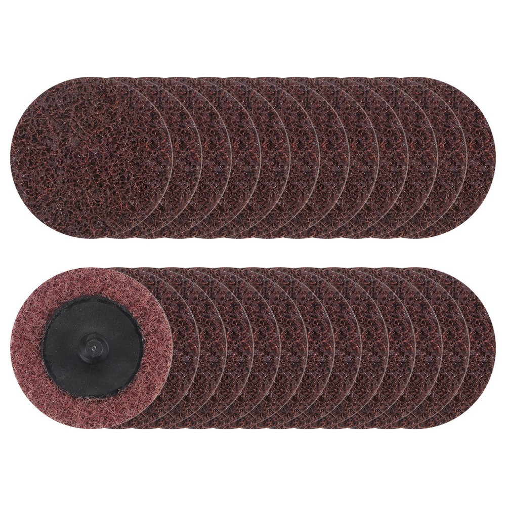 25pcs 2" 120 Grit Quick Change R-Type Sanding Discs Nylon Red