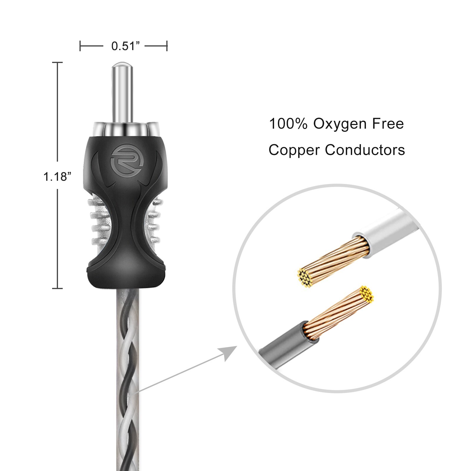 Recoil RCI620 99.99% Oxygen Free Copper 20ft 6-Channel RCA Audio Cable