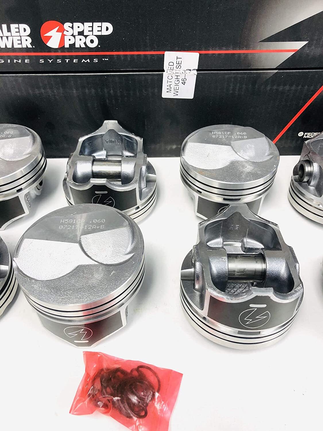 SPEED PRO Hypereutectic 30cc Dome Pistons+CAST Rings Kit Chevy BB 454 7.4L STD