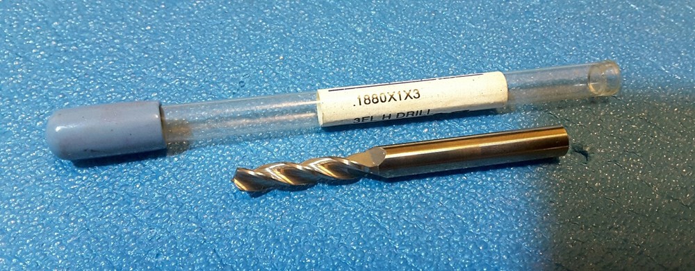 .1880"   3-FLUTE  CARBIDE DRLLL, SELF CENTERING POINTED