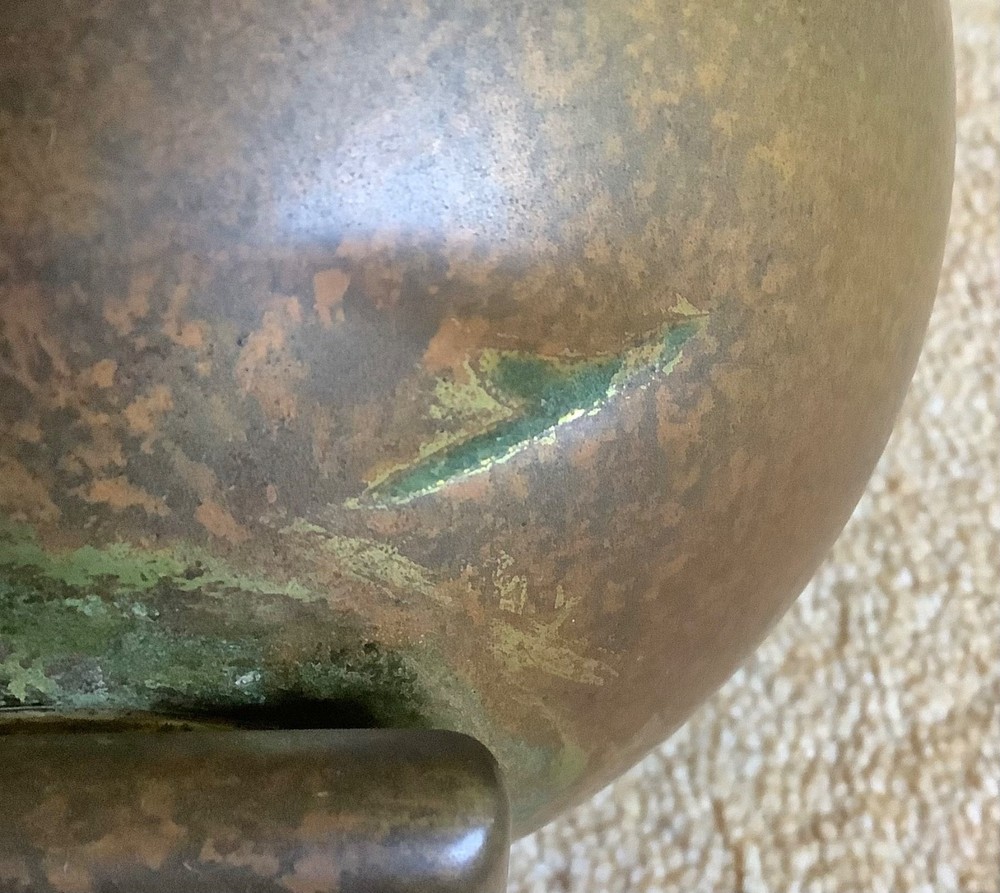 Pair Antique Brass Newel Posts Finials