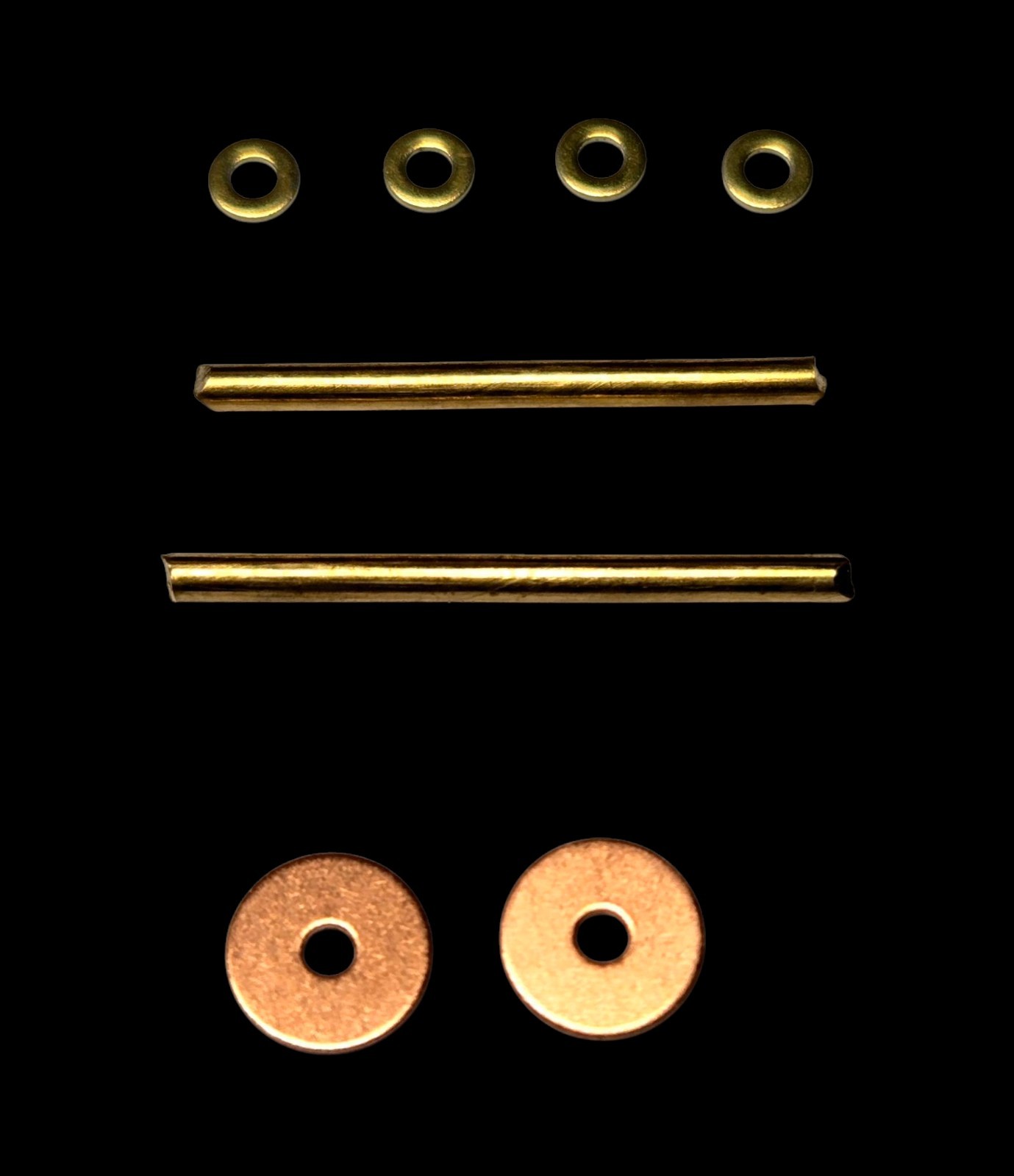 Straight Razor Hardware Pinning Kit (Flat washers~brass)