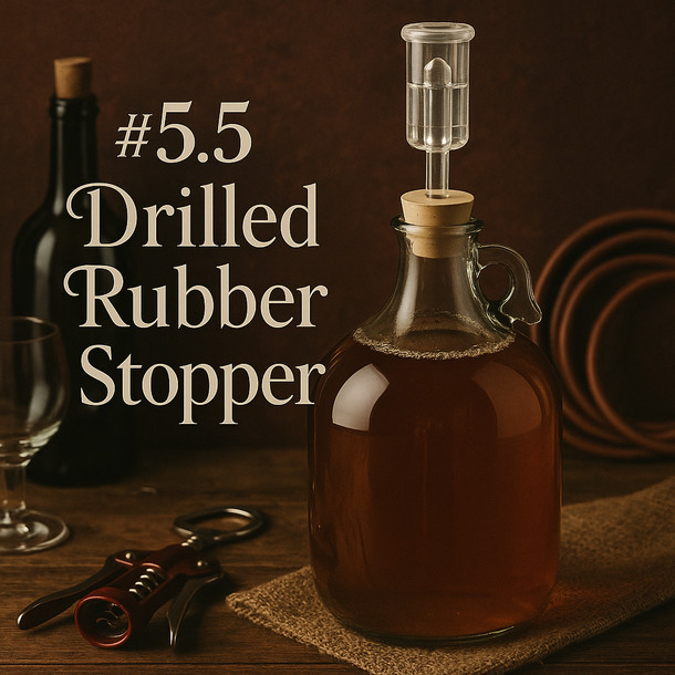 LD Carlson No. 5.5 Drilled Rubber Stopper