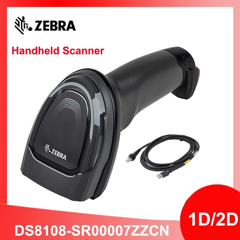 New Zebra DS8108-SR00007ZZCN 1D 2D Handheld Barcode Scanner USB Kit with Cable