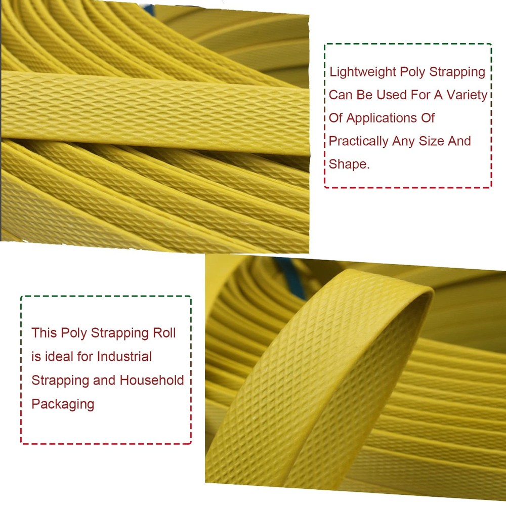Poly strapping roll 1/2 inch plastic banding 330ft 600lb strength packaging