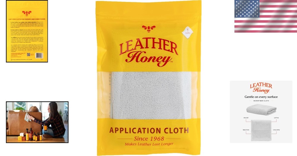 Gentle Scratch-Free Microfiber Application Cloth for Leather Conditioner - Small