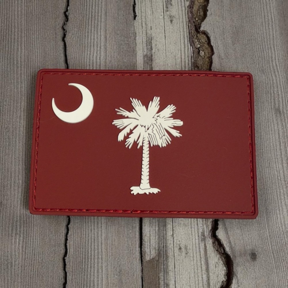 Garnet South Carolina State Flag PVC Patch