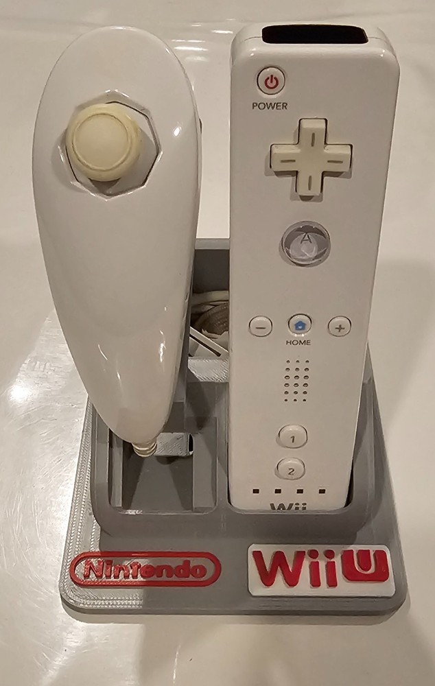 3D Printed Nintendo Wii U Wiimote & Nunchuck Controller Display Stand