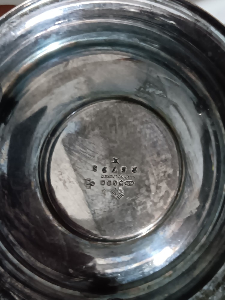 Antique English Silver Plate Condiment Egg Codder Eagle Finial Handle