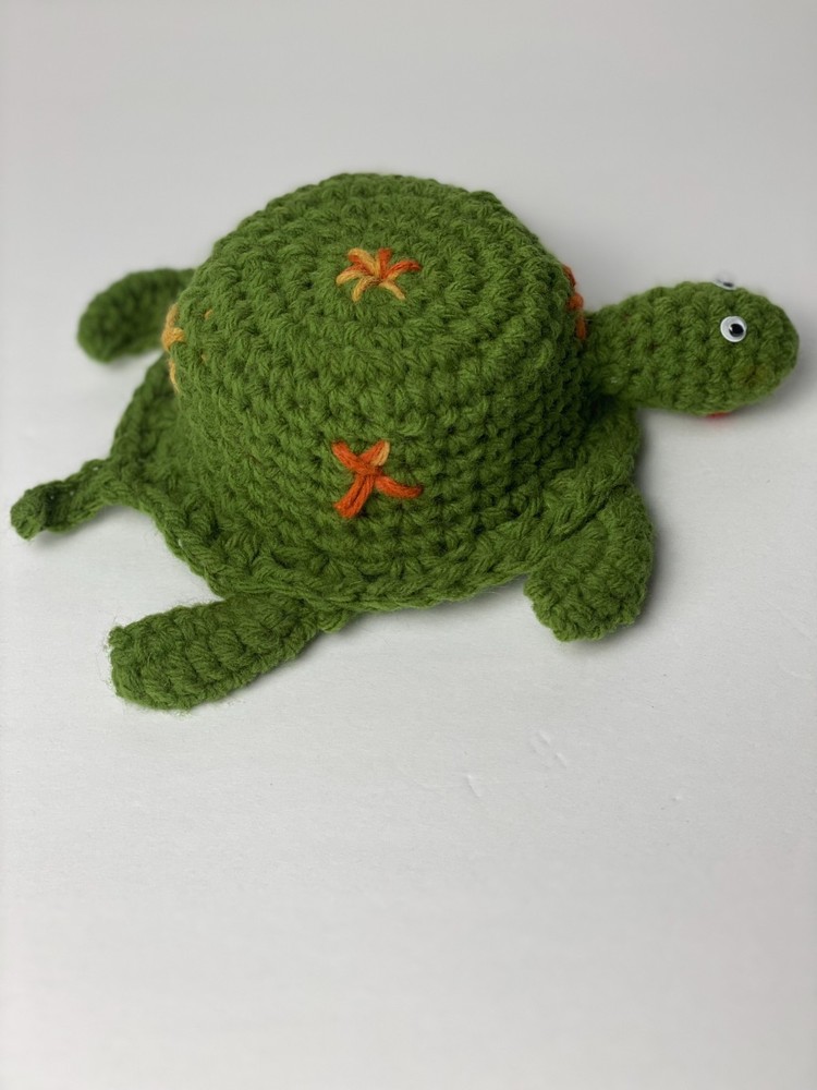 Turtle Lovers! Cute Crocheted Turtle Handmade Green