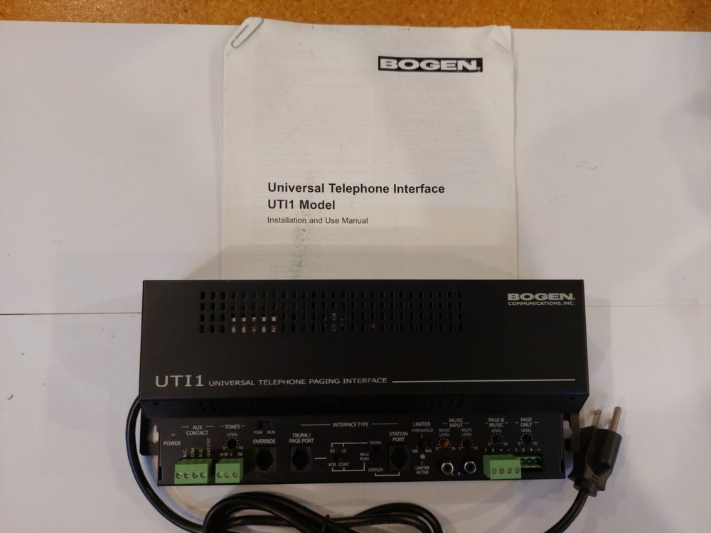 BOGEN Communications UTI1 SINGLE-ZONE UNIVERSAL TELEPHONE INTERFACE