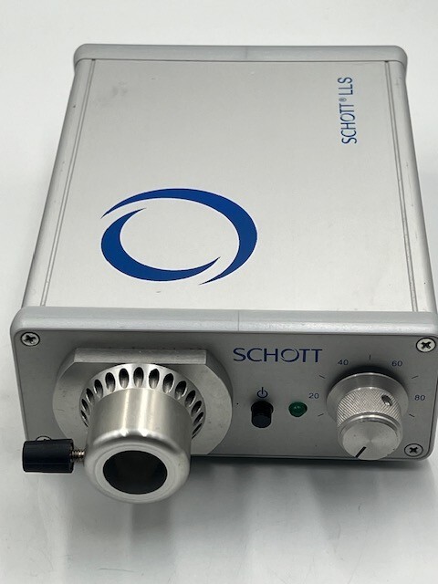 Schott Red Light Source LED Illuminator A20960 with Optical Fiber Ring Used