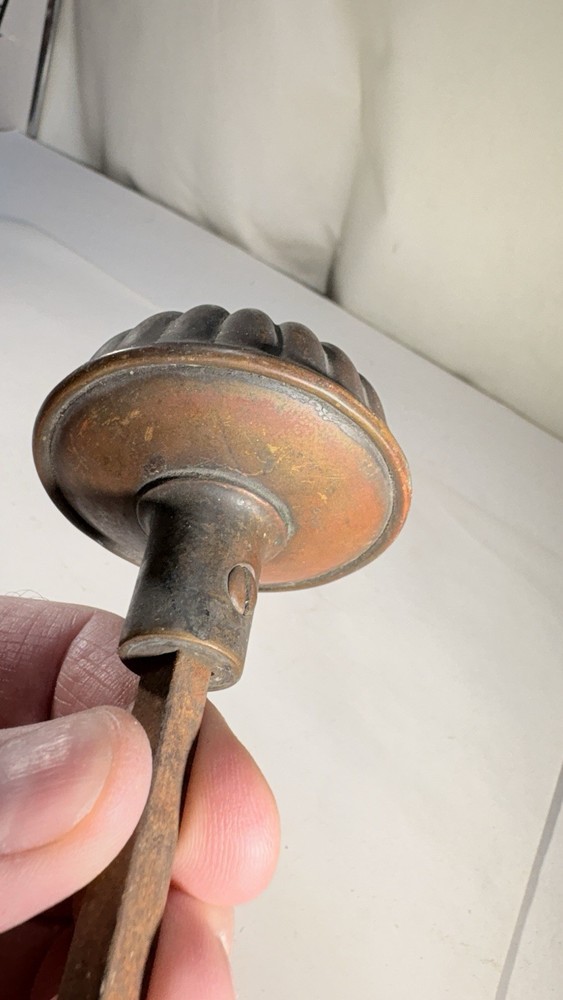 One brass Victorian Daisy door knob A