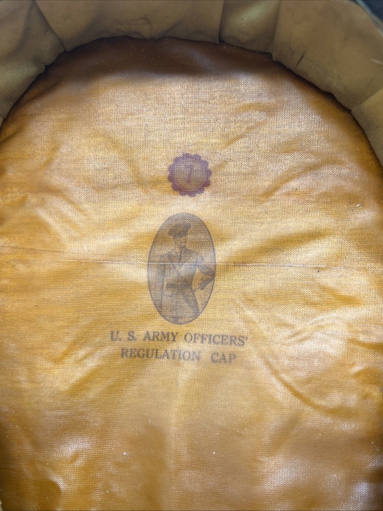WW2 US Army Officer Visor Hat OD Size 7 (RF