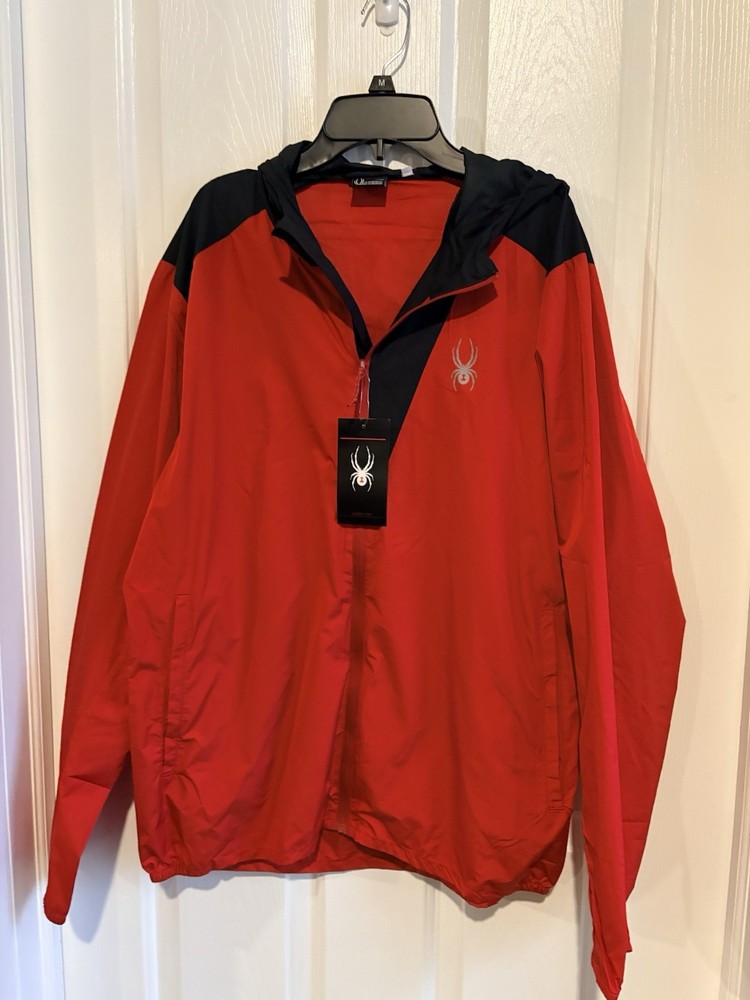 Men’s Spyder Lightweight Rain Jacket Size Medium NEW