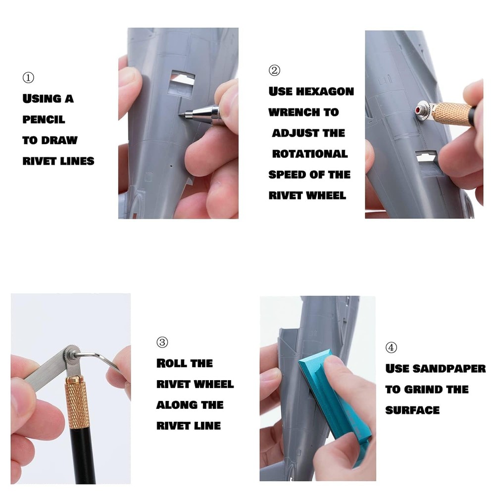 HUBEST Model Rivet Maker Tool with Handle for Hobby Craft RM-S2