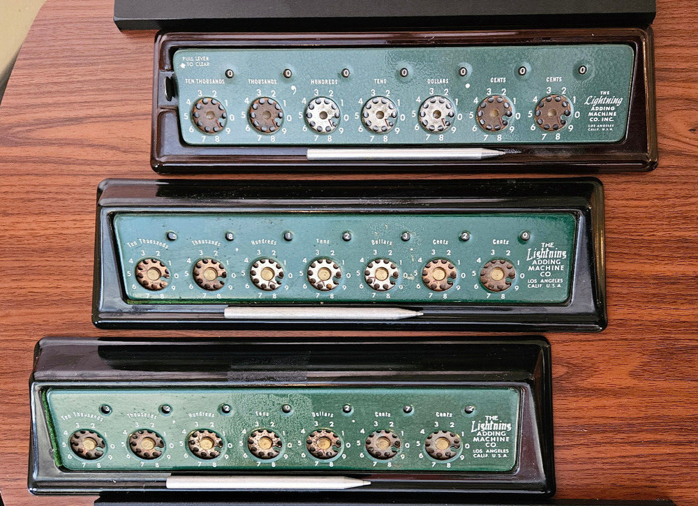 The Lightning Adding Machine - Vintage Mechanical Calculator 1947