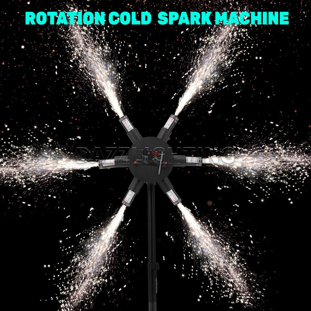 Rotation Cold Spark Firework Machine Sparkler Effect with Stand Wedding Stage