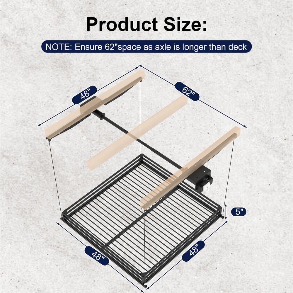 TCESPACE Heavy-Duty 4x4 FT Overhead Garage Ceiling Storage Rack (Basic Style)
