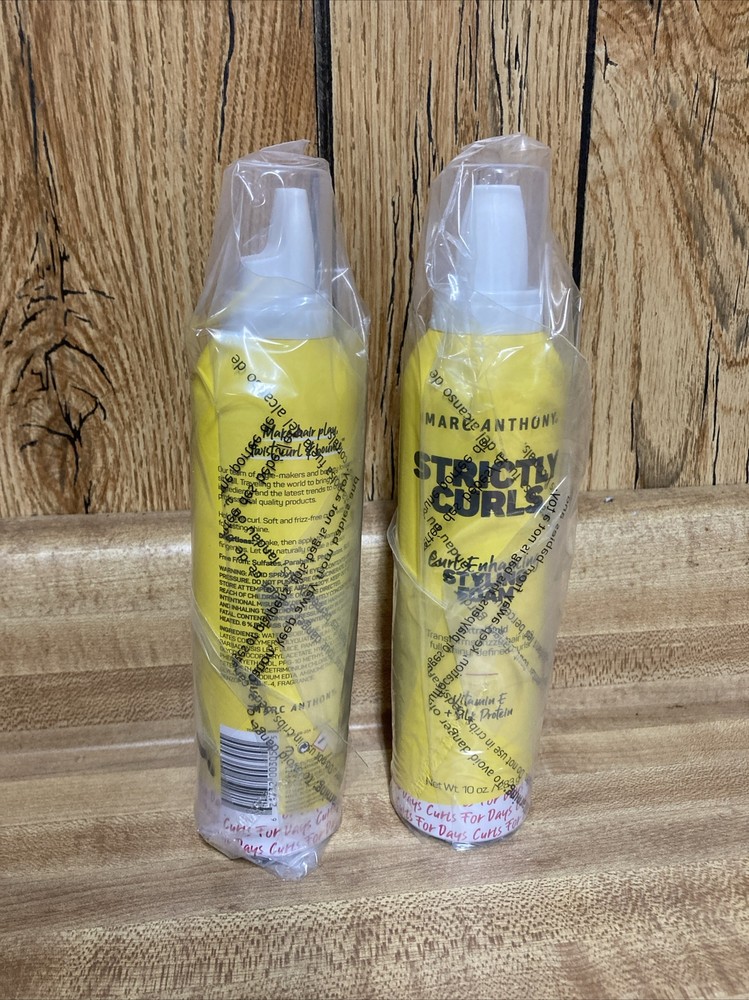 2 Pack Marc Anthony Strictly Curls Styling Foam Extra Hold Mousse 10 oz New