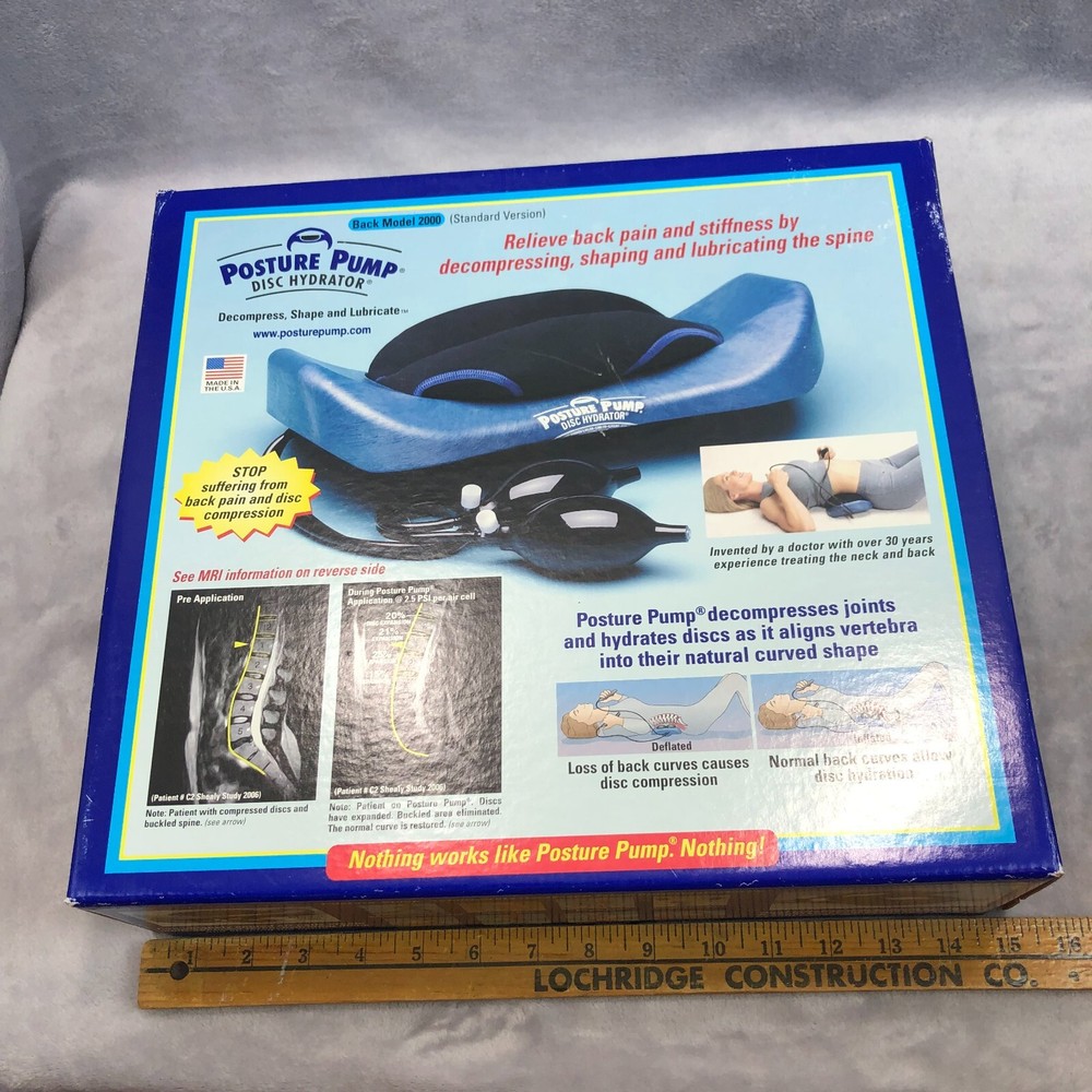 Posture Pump Disc Hydrator Professional Model 2000 Back Spine Corrector with Box