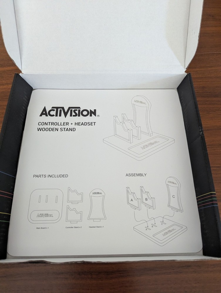 Activision Wooden External Stand for Controller and Headset New Open Box