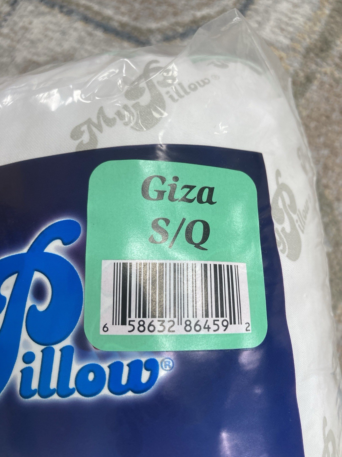 My Pillow Giza S/Q 100% Egyptian Cotton Pillow New In Packaging 6 Available