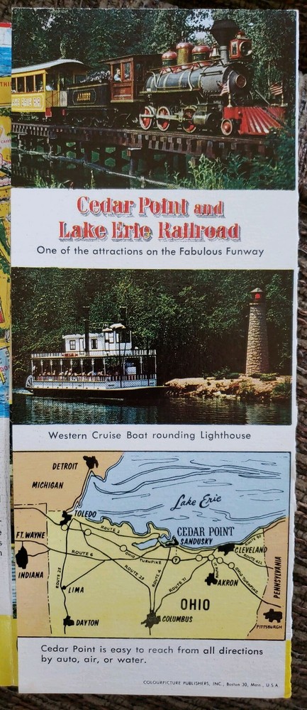 1966 Cedar Point Amusement Theme Park Guide Pamphlet Brochure