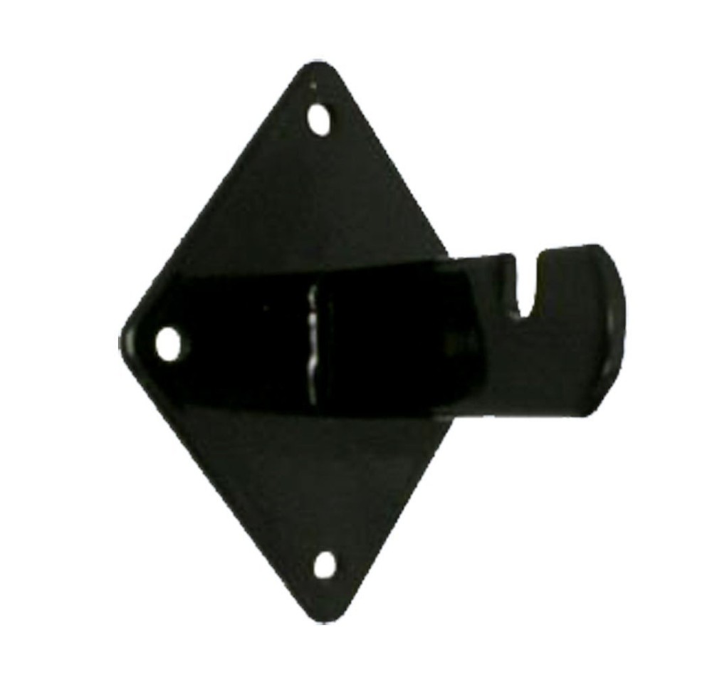 Gridwall Wall Mount Bracket - Grid Panel Mounting Brackets - Black - 25 Pieces