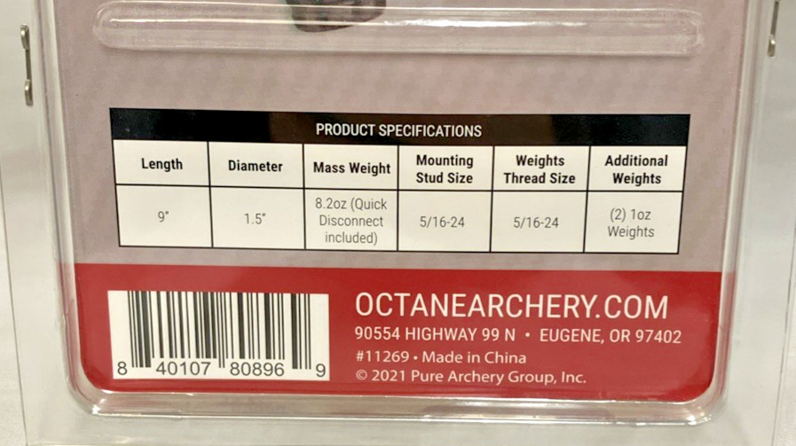 Octane QDS 9" Stabilizer Package