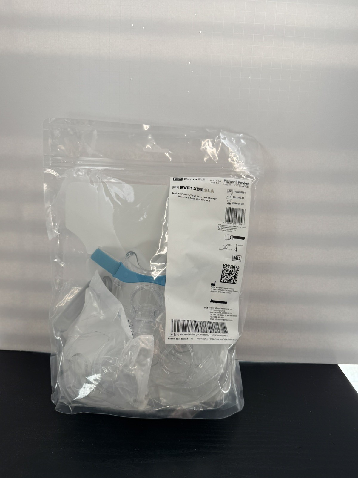 F&P Evora Full Face System Fit Pack Size Fit XS S-M Large