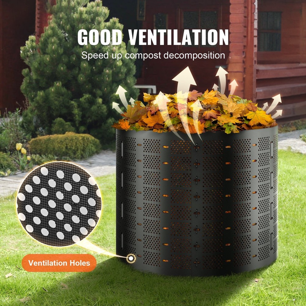 Composting Container 220Gallon,Outdoor Adjustable Compost Maker,Simple Assembly