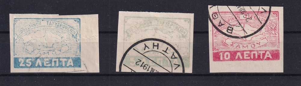 Greece 1912 Samos Map of Samos issue used
