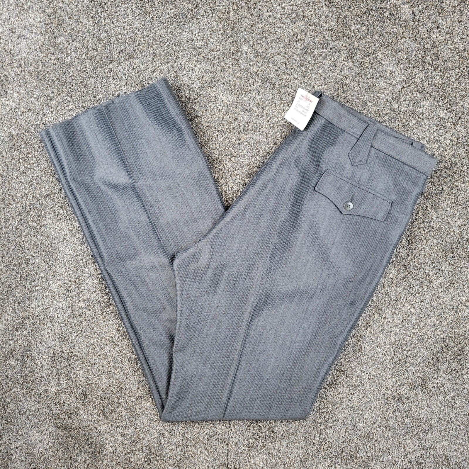 Vintage Pagano West Dress Pants Mens 40 Gray Westerner Swedish Wrap Unhemmed NWT