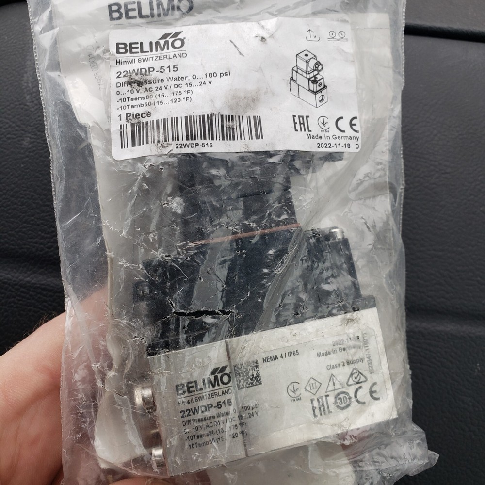 Belimo22WDP-515Differential Pressure Sensor Water