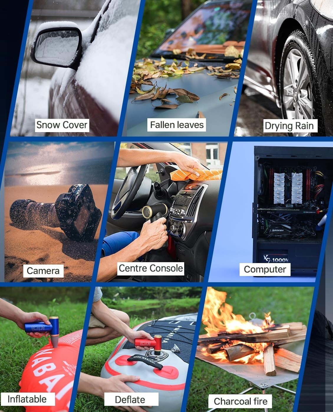 KiCA Jet Fan 2S Portable Electric Air Dust Blower Fan One-Button Turbo Boost