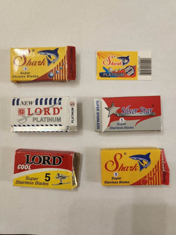 6 Double Edge Razor Blades, Lord Sampler