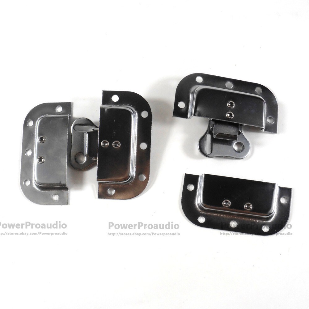 4 x Chrome Small Butterfly Latches (Split Dish,Padlock) For ATA Road Cases