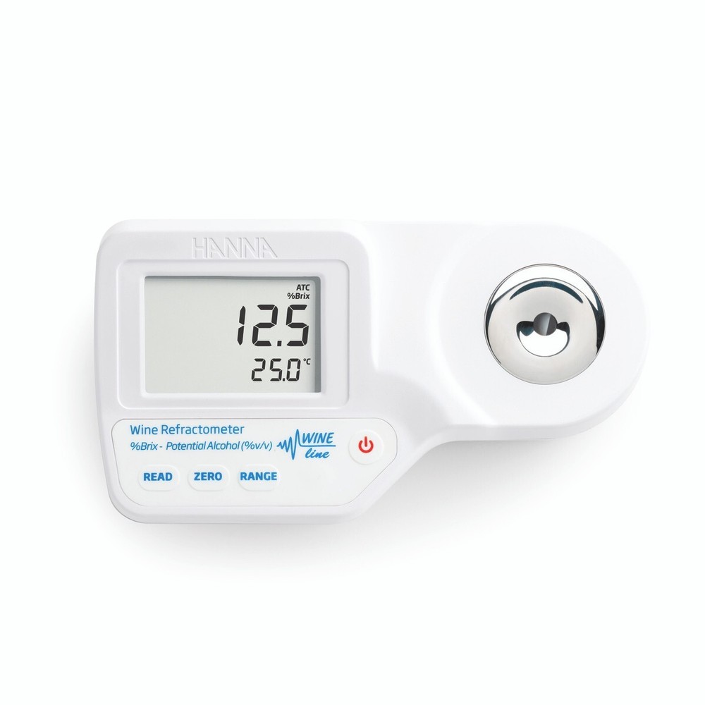 Digital Refractometer for % Brix and Potential Alcohol (% V/V) Analysis in Wine,