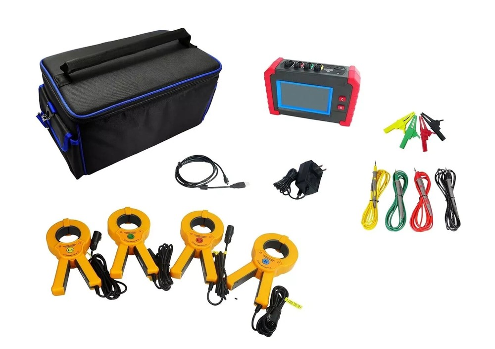 3-Phase Power Quality Meter Power Quality Analyzer with Current Clamps 1A~1000A