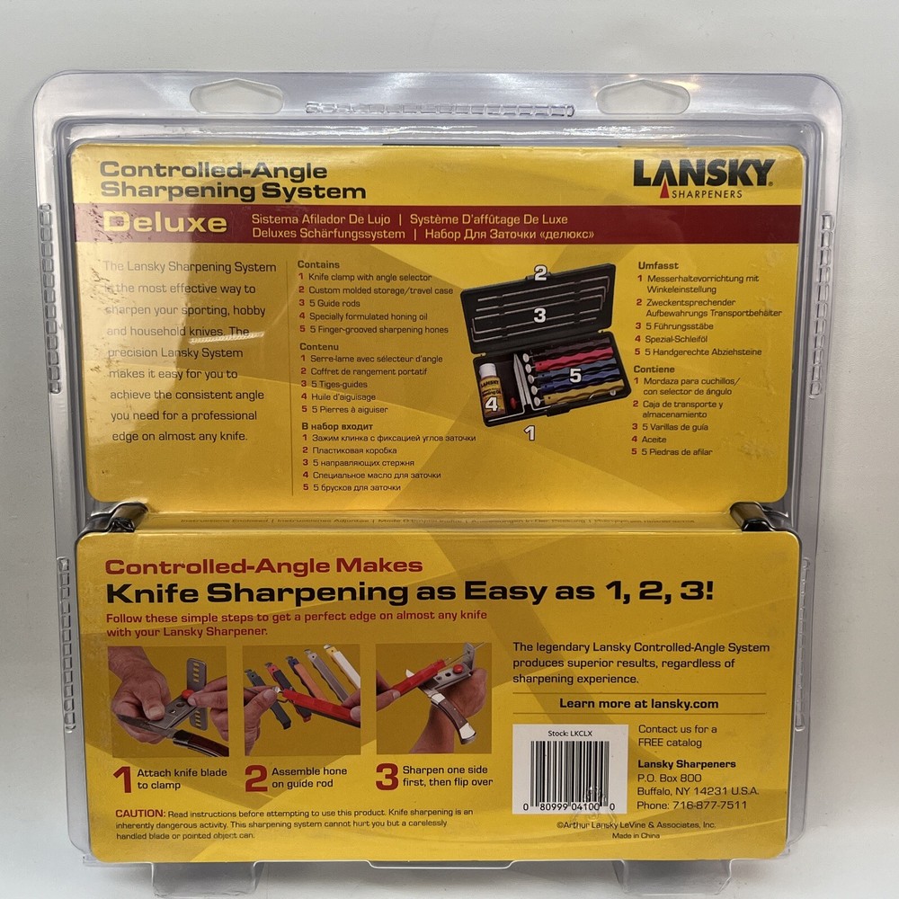 Lansky LKCLX Deluxe Controlled Angle Knife Sharpening System 5 Stone Sharpener